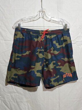 IUTER Made in Italy Men's 5" IS Swim Shorts - Blue Brown Camo - Sz L*